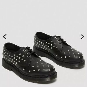 Dr martens doc 1461 stud wanama leather Oxford shoes oxfords studded 8 9